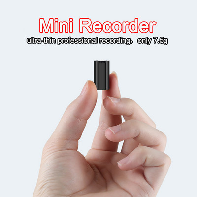 Super Mini Voice Aktivált Rögzítő 16/32GB Digitális diktafon Audio Voice HD Zajcsökkentés MP3 lejátszó Felvevő toll USB kém