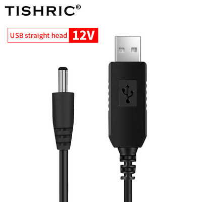 TISHRIC USB barošanas pastiprināšanas līnija DC 5 V līdz 9 V / 12 V USB pārveidotāja adaptera maršrutētāja kabelis 2,1 x 5,5 mm spraudnis