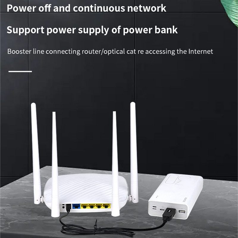 TISHRIC USB barošanas pastiprināšanas līnija DC 5 V līdz 9 V / 12 V USB pārveidotāja adaptera maršrutētāja kabelis 2,1 x 5,5 mm spraudnis