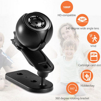 Уеб камера Отлична Plug Play интелигентна мини безжична 1080P IP камера за автомобилна камера за наблюдение Охранителна камера