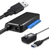 SATA adapterkábel 2,5 hüvelykes 3,5 hüvelykes merevlemez-illesztőprogram kábel konverter szupersebességű USB 3.0 - SATA 22 tűs