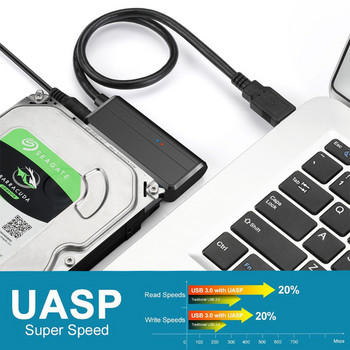 Καλώδιο προσαρμογέα SATA 2,5 ιντσών 3,5 ιντσών προγράμματος οδήγησης καλωδίου μετατροπέα καλωδίου Super Speed USB 3.0 σε SATA 22 Pin
