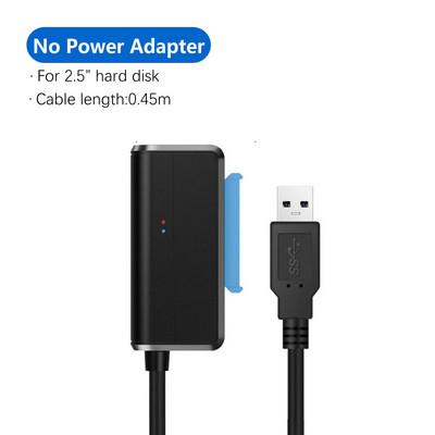 SATA adapterkábel 2,5 hüvelykes 3,5 hüvelykes merevlemez-illesztőprogram kábel konverter szupersebességű USB 3.0 - SATA 22 tűs
