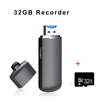 USB Hangrögzítő Digitális Hangrögzítő eszköz Kicsi U Disk Flash meghajtó aktiválva Oculta 0GB 32GB Mini láthatatlan audio diktafon