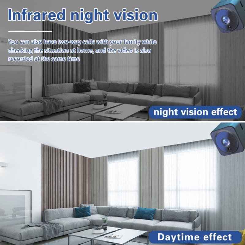 Naktinio matymo Wi-Fi nauja maža kvadratinė kamera HD infraraudonųjų spindulių kameros naktinio matymo balso domofonas namų apsauga belaidė as02 kamera