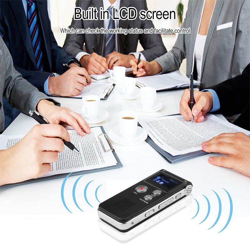 Digitalni diktafon Prijenosni mini diktafon MP3 player Telefon Audio diktafon Pametno glasovno aktivirano snimanje s mikrofonom