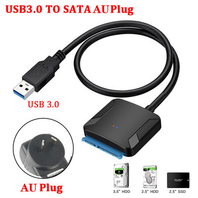 Cablu convertor adaptor USB 3.0 la Sata pentru HDD extern SSD de 2,5/3,5 inchi Convertizor USB3.0/Tip C la Adaptor pentru hard disk SATA III
