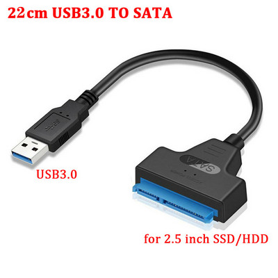 Cablu convertor adaptor USB 3.0 la Sata pentru HDD extern SSD de 2,5/3,5 inchi Convertizor USB3.0/Tip C la Adaptor pentru hard disk SATA III