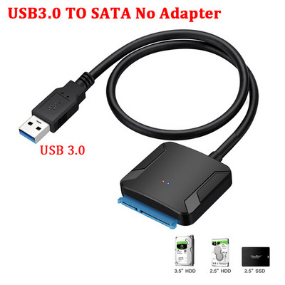 Cablu convertor adaptor USB 3.0 la Sata pentru HDD extern SSD de 2,5/3,5 inchi Convertizor USB3.0/Tip C la Adaptor pentru hard disk SATA III