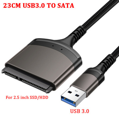 Cablu convertor adaptor USB 3.0 la Sata pentru HDD extern SSD de 2,5/3,5 inchi Convertizor USB3.0/Tip C la Adaptor pentru hard disk SATA III
