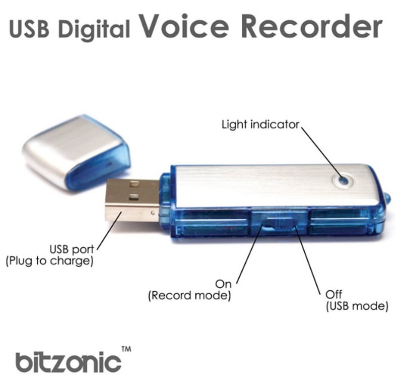 8GB Digital Audio Voice Recorder Pen USB Dictafon Recorder Reîncărcabil conferință Flash Drive Mini Recorder