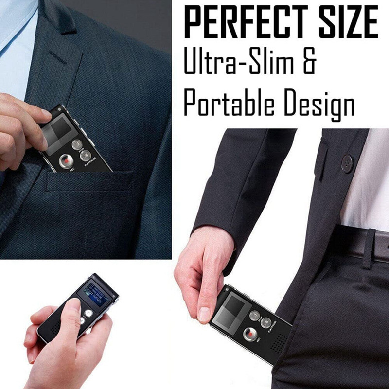 Paranormalna oprema za lov na duhove Digitalni EVP snimač s glasovnom aktivacijom USB US 8GB (crni)