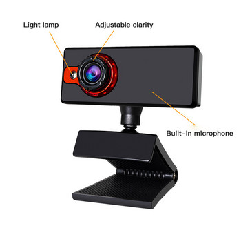 Συμπλήρωμα HD USB 2.0 Webcam Light Manual Focus CMOS Sensor with Digital Microphone Camera Online Διδασκαλία Video Chat Κάμερα
