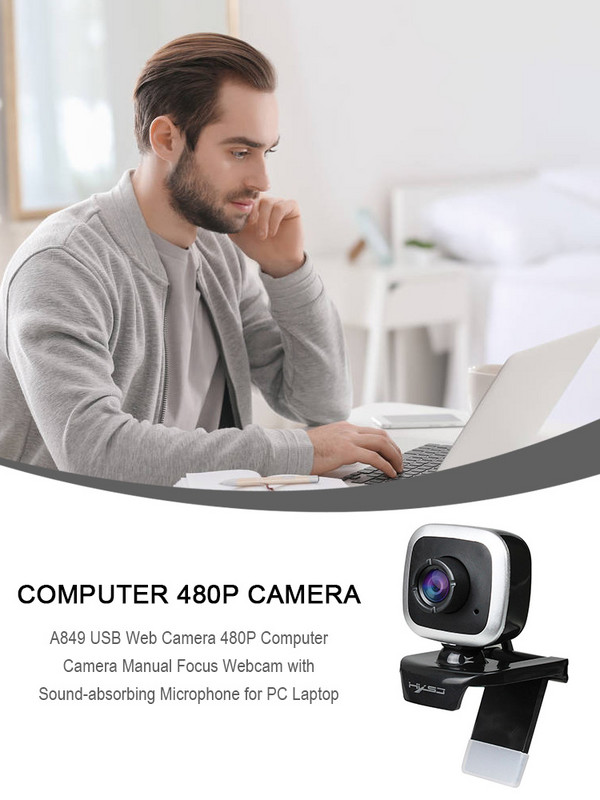 Cameră Web USB Computer Focalizare manuală Desktop Tabletă Live Broadcast Webcam