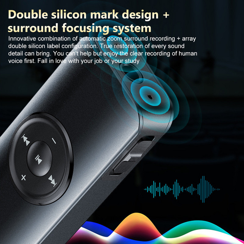 Prijenosni USB digitalni audio snimač glasa 16G 32G U-Disk snimač Smanjenje buke MP3 reprodukcija Olovka za snimanje s mikrofonom