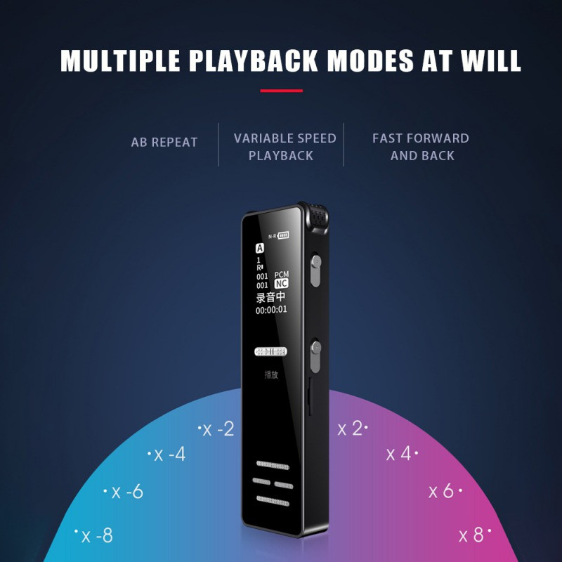 USB2.0 digitalni diktafon Snimanje jednim klikom MP3 player aktiviran glasom Mini audio snimač za predavanja intervju sastanke