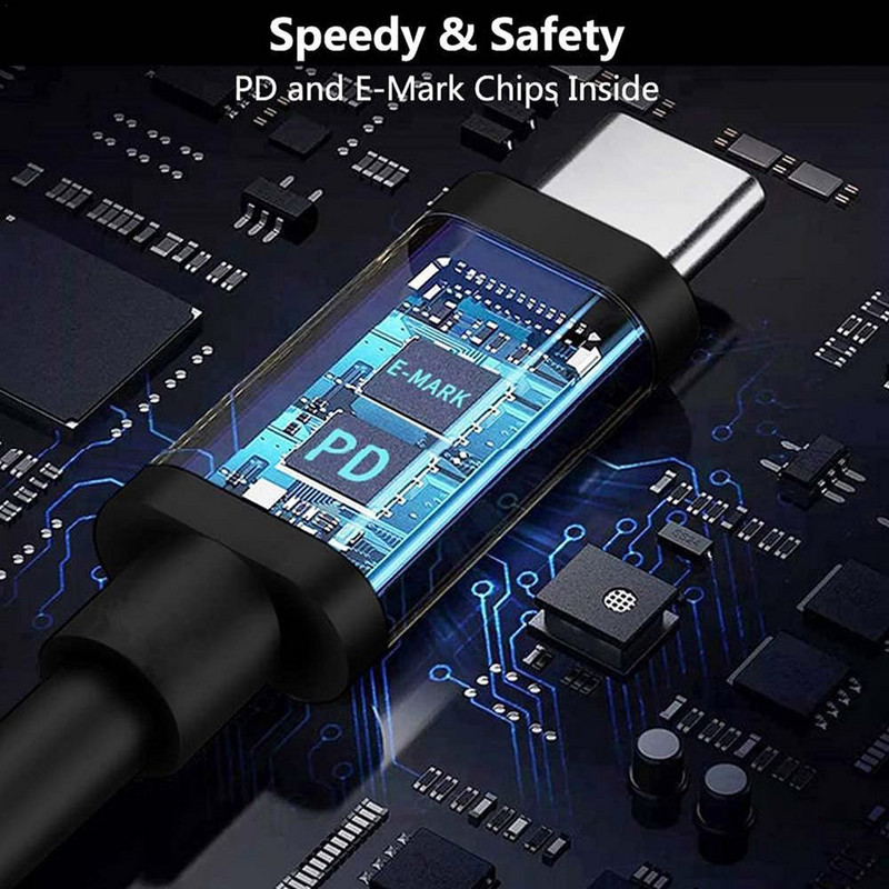 65 W 90 W nešiojamasis kompiuteris 100 W Type-C PD įkroviklis USB-C prie USB plono kvadratinio galo kabelio maitinimo laidas, skirtas Lenovo Yoga 2 Pro 13 Thinkpad