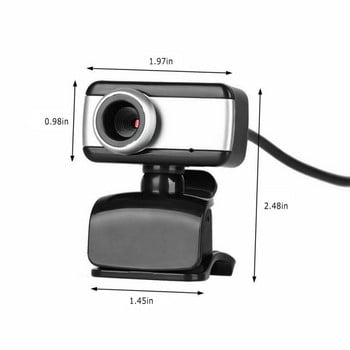 Webcam 480P Web Camera Full HD Κάμερα υπολογιστή Περιστροφή 360 μοιρών με μικρόφωνο για βιντεοδιάσκεψη/ βιντεοκλήση/Ζωντανή ροή