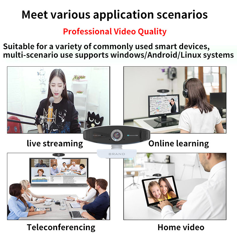 Web kamera 1080P USB web kamera s mikrofonom Autofokus Full HD UVC/UAC Za PC Računalo Mac Laptop Desktop Gamer Webcast