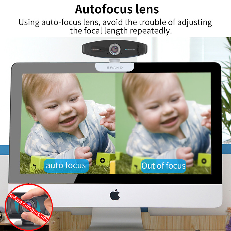 Web kamera 1080P USB web kamera s mikrofonom Autofokus Full HD UVC/UAC Za PC Računalo Mac Laptop Desktop Gamer Webcast