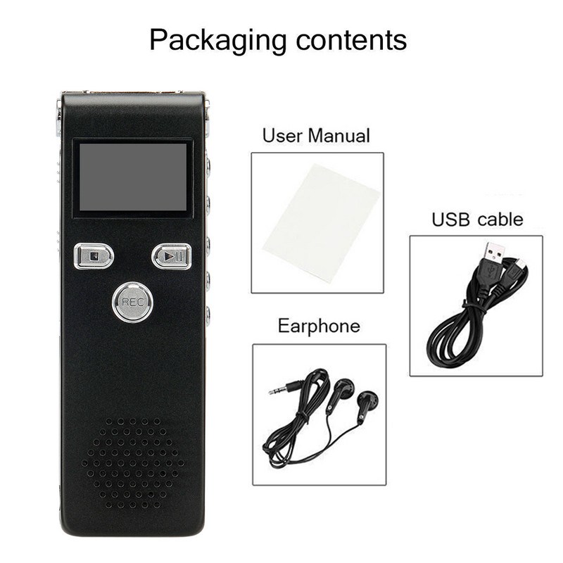 Prijenosni mini digitalni diktafon 8G 16G profesionalni diktafon glasovno aktivirano smanjenje buke snimanje WAV MP3 player