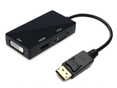 Cablu adaptor DisplayPort DP la HDMI compatibil DVI VGA 1080P Display Port Convertor Conector pentru PC Proiector Laptop HDTV