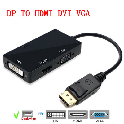 DisplayPort DP u HDMI-kompatibilan DVI VGA adapterski kabel 1080P Display Port konverter konektor za PC projektor Laptop HDTV