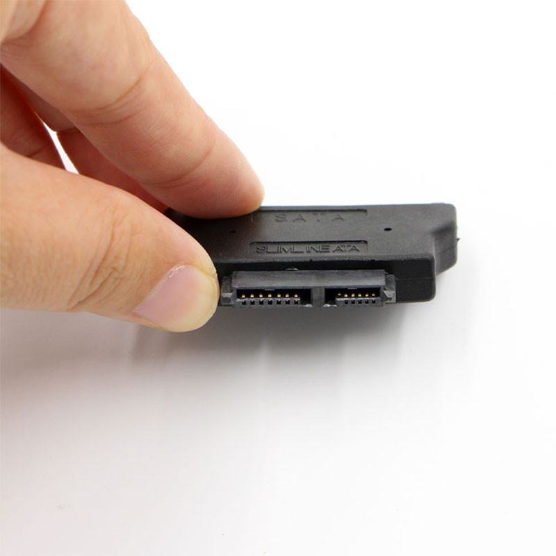 Slimline SATA adapteris Serial ATA 7+15 22 kontaktų vyriškas į plonas 7+6 13 kontaktų moteriškas adapteris