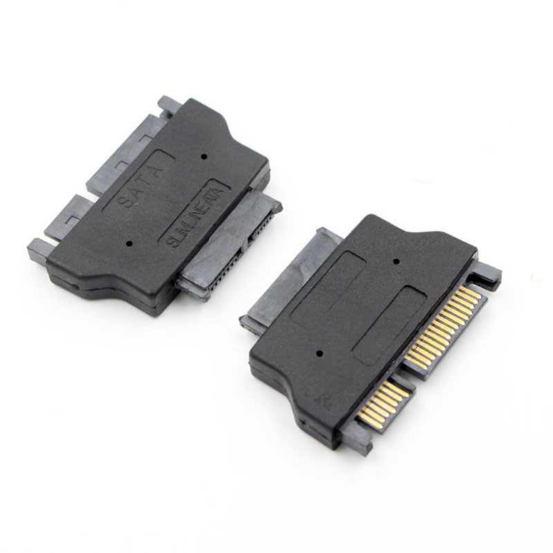 Slimline SATA adapteris Serial ATA 7+15 22 kontaktų vyriškas į plonas 7+6 13 kontaktų moteriškas adapteris