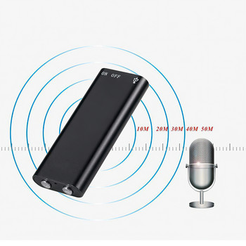 Μίνι συσκευή εγγραφής φωνής 8 GB Ψηφιακός ήχος Mini δικτάφωνο Mp3 Player USB στυλό Ενεργοποιημένη εγγραφή φωνής WAV με ακουστικά
