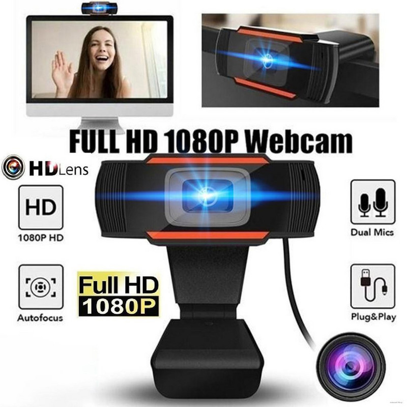 Cameră web 1080P Full HD USB Web Cameră cu microfon USB Plug And Play Apel video Web Cam pentru PC Computer Desktop Gamer Webcast