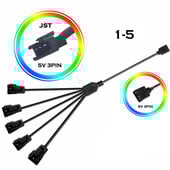 Cablu adaptor M/B RGB AURA SYNC JST SM, transfer la 12V 4Pin RGB și 5V 3Pin ARGB, JST-3P SM3P SM4P EL cablu de sârmă, tată/femă