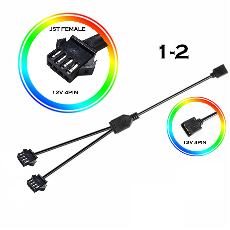 Cablu adaptor M/B RGB AURA SYNC JST SM, transfer la 12V 4Pin RGB și 5V 3Pin ARGB, JST-3P SM3P SM4P EL cablu de sârmă, tată/femă
