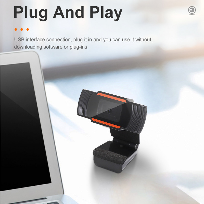 Webcam HD για υπολογιστή 480/720/1080P Mini Web Camera με μικρόφωνο USB Web Cam για υπολογιστή Mac Laptop Desktop YouTube Skype