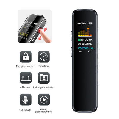 Mini snimač s glasovnom aktivacijom MP3 player Telefon Snimanje audio zvuka s mikrofonom Digitalni diktafon Diktafon