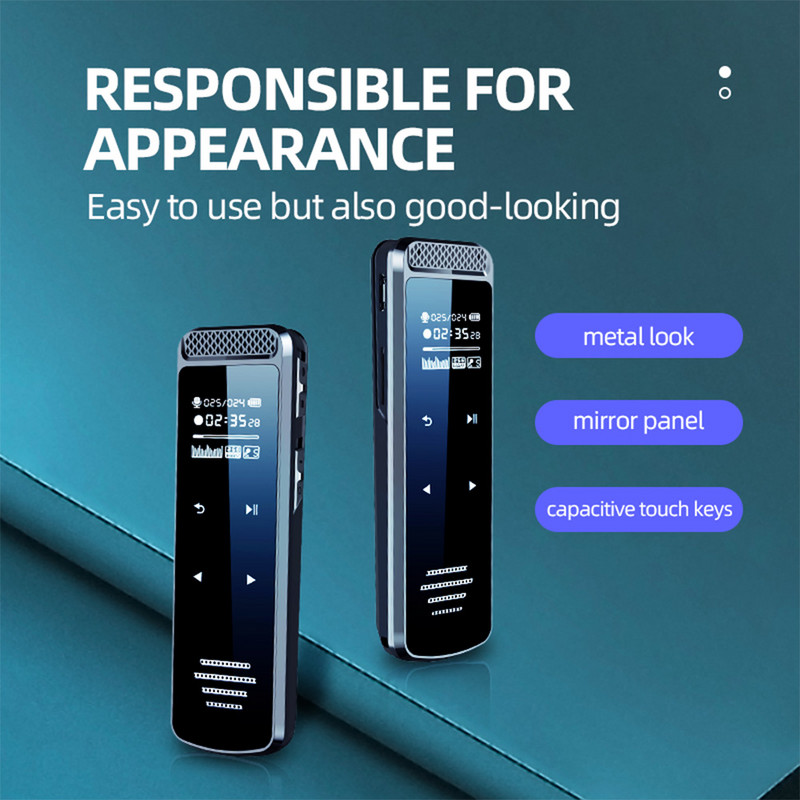 Recorder digital cu activare vocală, cu difuzor de ecran, microfon dublu, dictafon, înregistrare audio, player MP3, reducerea zgomotului, înregistrare WAV