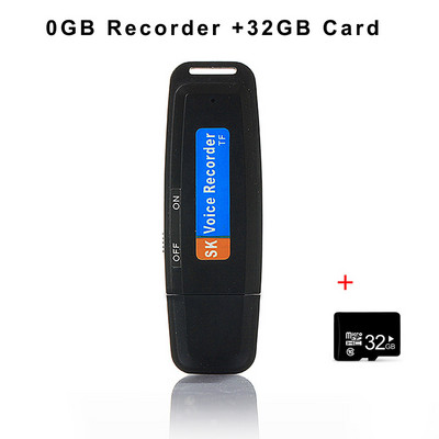 USB skaņas ierakstītājs Digtal Voice Record Device Small U Disk Flash Drive Aktivēts Oculta 0GB 32GB Mini neredzams audio diktofons