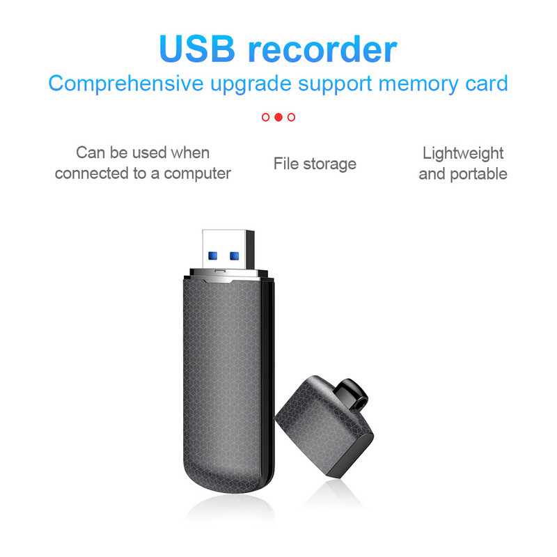 USB skaņas ierakstītājs Digtal Voice Record Device Small U Disk Flash Drive Aktivēts Oculta 0GB 32GB Mini neredzams audio diktofons