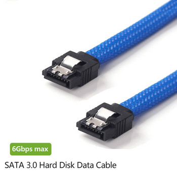 Lingable SATA 3.0 III SATA3 7pin кабели за данни 6Gb/s SSD кабел HDD твърд диск Cabo найлонов ръкав черен син червен бял зелен