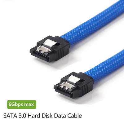 Lingable SATA 3.0 III SATA3 Cabluri de date 7 pini Cablu SSD 6 Gb/s Unitate HDD Hard Disk Cabo Manșon de nailon Negru Albastru Roșu Alb Verde