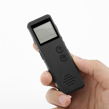 Цифров диктофон Запис с един ключ Намаляване на аудио шума Диктофон Кондензатор Микрофон Запис MP3 WAV Плейър