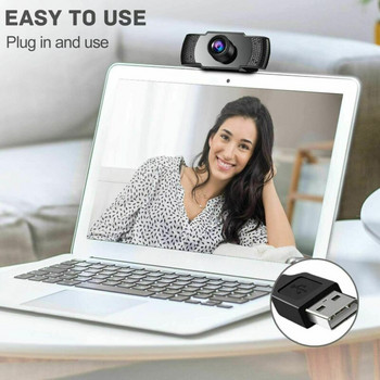 Full HD 1080P USB уеб камера за компютър с микрофон FHD удароустойчива уеб камера за настолен лаптоп