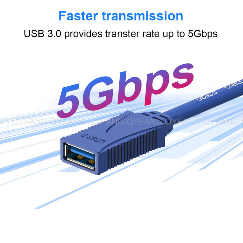 USB 3.0 kabelis USB3.0 ilgintuvas USB kištukinis duomenų kabelis USB3.0 OTG prailginimo laidas, skirtas asmeniniam televizoriui USB3.0 HUB ilgintuvas