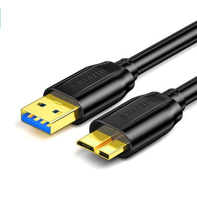 SAMZHE kõvaketta väliskaabel USB Micro B kaabel HDD kaabel mikro andmekaabel SSD Sata kaabel kõvakettale Micro B USB3.0 kaabel