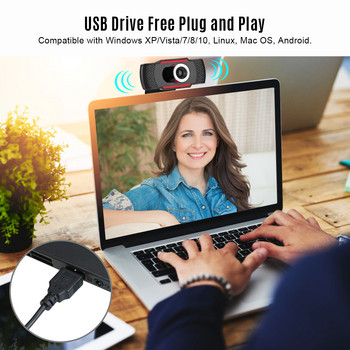 480/720P/1080P уеб камера компютърна камера с микрофон за намаляване на шума USB Plug & Play за видео среща онлайн