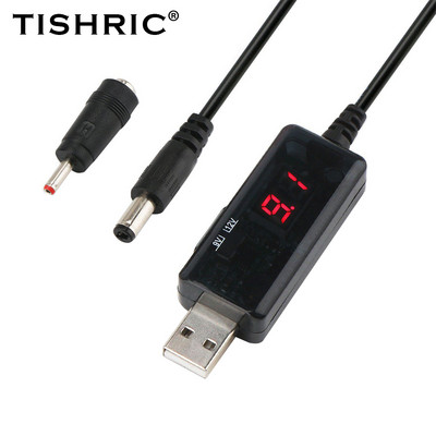 TISHRIC USB na DC kabel za napajanje za usmjerivač 5V Usb DC 12v 9V adapter Kabel za napajanje Utičnica Utičnica 2.1x5.5mm preko PowerBank