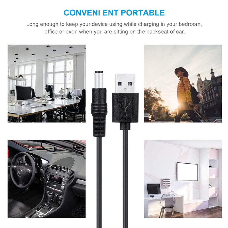Universāls 5V 9V 12V USB uz līdzstrāvas barošanas kabelis USB ligzda uzlādes vada spraudņa savienotājs 55*25 maršrutētāja mini ventilatora skaļruņa kamerai