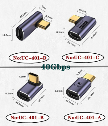 40Gbps USB 4 Type-C Female to USB4 Female Coupler USB-C Adapter Connector Type C Device Converter Data Adapter Mini USB Adapter