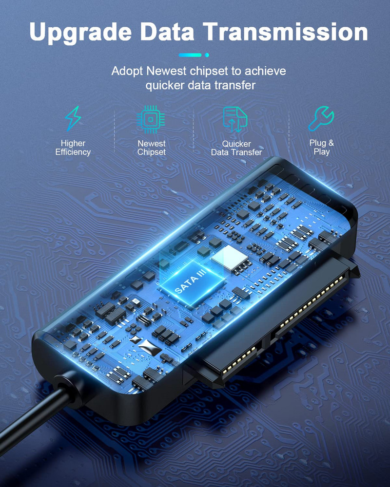 Onelesy SATA-USB 3.0 külső USB3.0 SATA konverter 2,5 hüvelykes SATA HDD SSD merevlemezhez 5 Gbps gyors adatátviteli adapter