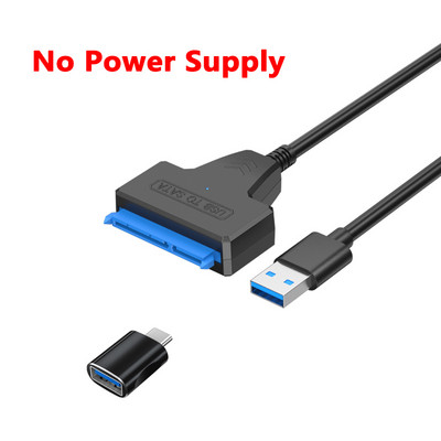 Adaptor extern de hard disk USB la SATA cu alimentare 12V 2A pentru hard disk SSD de 3,5 2,5 inchi Conector USB3.0 la SataIII cablu 22 pini